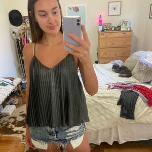 Topshop graphite shiny tank
